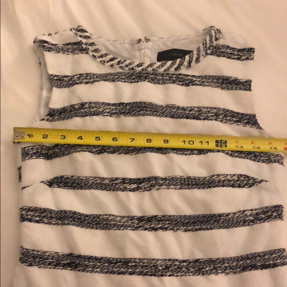 J.Crew Tweed Striped Drop Waist Ruffle Dress - Picture 8 of 8